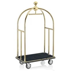 Chariot à bagages en Acier Inoxydable noir L 1120 mm l 610 mm H 1860 mm 3 - Was Germany