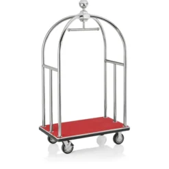 Chariot à bagages en Acier Inoxydable rouge L 1120 mm l 610 mm H 1860 mm 3 - Was Germany