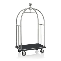 Chariot à bagages en Acier Inoxydable noir L 1120 mm l 610 mm H 1860 mm 5 - Was Germany