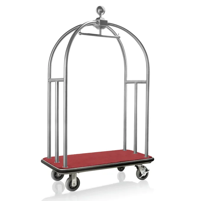 Chariot à bagages en Acier Inoxydable rouge L 1120 mm l 610 mm H 1860 mm 5 - Was Germany