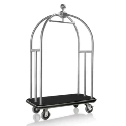 Chariot à bagages en Acier Inoxydable noir L 1120 mm l 610 mm H 1860 mm 2 - Was Germany