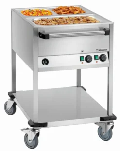 Chariot Bain Marie - 2 Bacs GN 1/1 avec Robinet - Bartscher