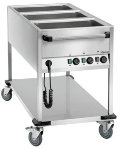 Chariot à Bain-Marie - 3 Cuves GN 1/1 avec Robinet - Bartscher