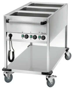 Chariot à Bain-Marie - 3 Cuves GN 1/1 avec Robinet - Bartscher