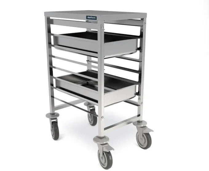 Chariot Bas de Transport GN 1/1 Renforcé en Inox - Distform