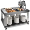 Chariot Buffet Cubic® Noir pour 4 Bacs GN 1/1 - Pujadas
