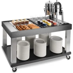 Chariot Buffet Cubic® Noir pour 4 Bacs GN 1/1 - Pujadas