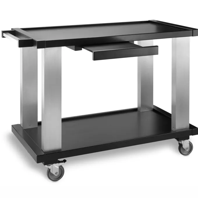 Chariot Cubic - Bois et Aluminium - 2 Plateaux - Pujadas