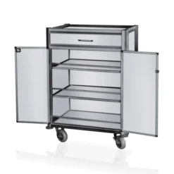 Chariot d'alimentation pour minibar en Aluminium L 840 mm l 600 mm H 1350 mm 4 - Was Germany