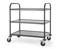 Chariot de Service Inox Finition Noir Mat 905x585x(H)945mm - Hendi