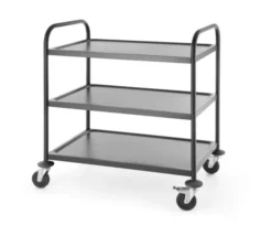Chariot de Service Inox Finition Noir Mat 905x585x(H)945mm - Hendi