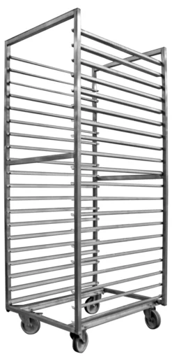 Chariot de Stockage 800 x 600 mm - 20 Niveaux Chape Inox sans Frein - L2G