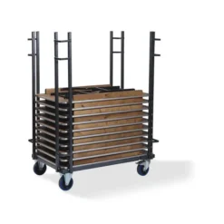 Chariot de Transport pour Tables de Banquet Rectangulaires Dimensions Ajustables - Veba