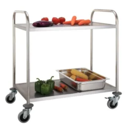 Chariot en inox démontable - 2 plateaux - Combisteel