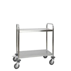 Chariot Inox 2 Plateaux - 710x410xH810 mm - Matériel CHR Pro