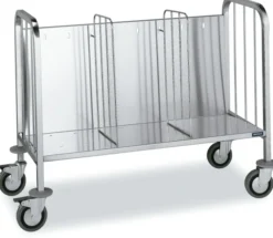 Chariot Inox Simple de Rangement et Transport d'Assiettes - 150 Assiettes - Distform