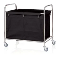 Chariot à Linge en Acier Inoxydable avec 4 Roulettes 90 x 54 x 92 cm - Was Germany