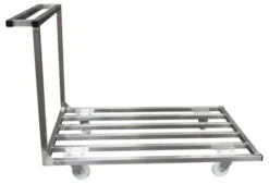 Chariot Plateforme Inox 304 Plateau Barreaudé - L2G