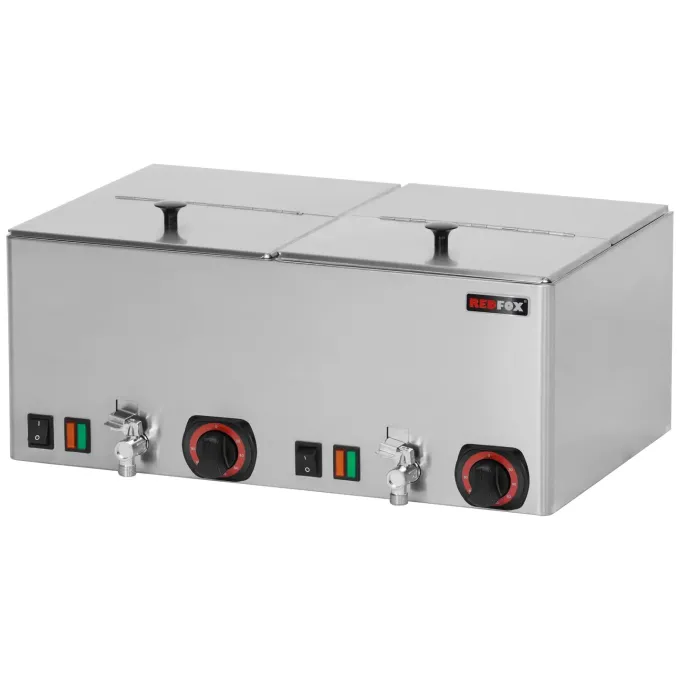 Chauffe charcuterie double avec robinet de vidange 2x GN 1/2 WEV 11 - Redfox