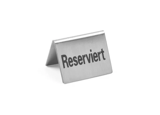 Chevalet de table Réservé - 4 pièces 50x35x(H)40 mm - Hendi
