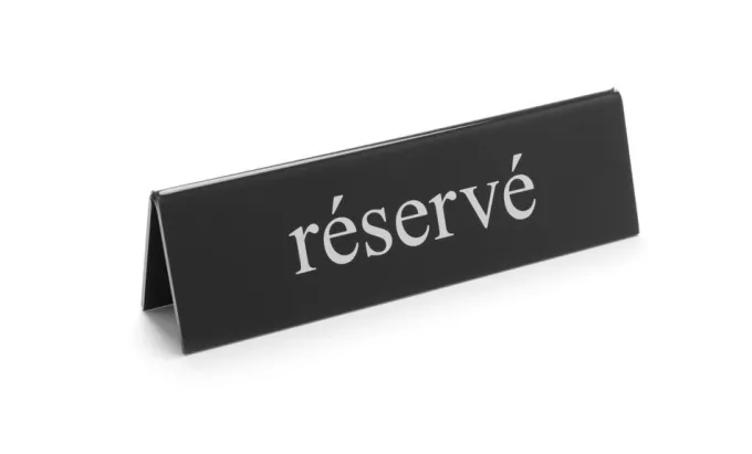 Chevalet de table réservé 130x30x(H)38mm - Hendi