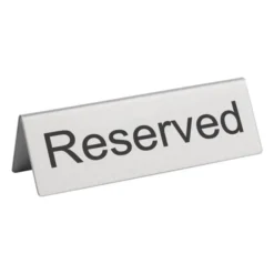 Chevalets de table en inox Olympia - Réservé - 120 x 38 x 35 mm