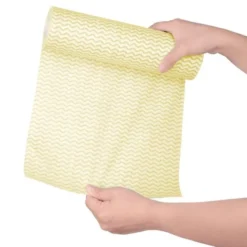 Chiffon non tissé jaune - Rouleau de 100 chiffons - Jantex