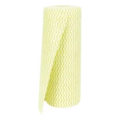 Chiffon non tissé jaune - Rouleau de 100 chiffons - Jantex