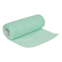 Chiffon non tissé vert - Rouleau de 100 chiffons - Jantex