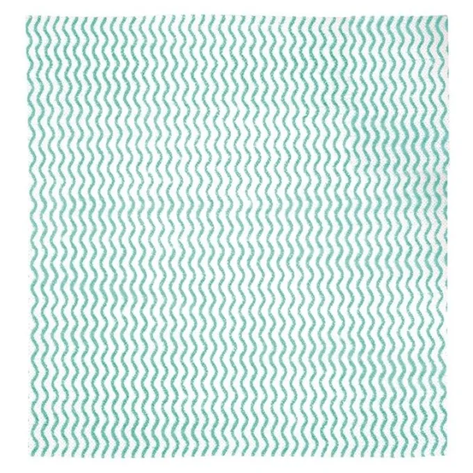 Chiffon non tissé vert - Rouleau de 100 chiffons - Jantex