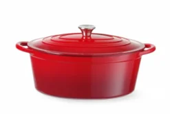 Cocotte en Fonte Emaillée 6,88L Rouge - Hendi