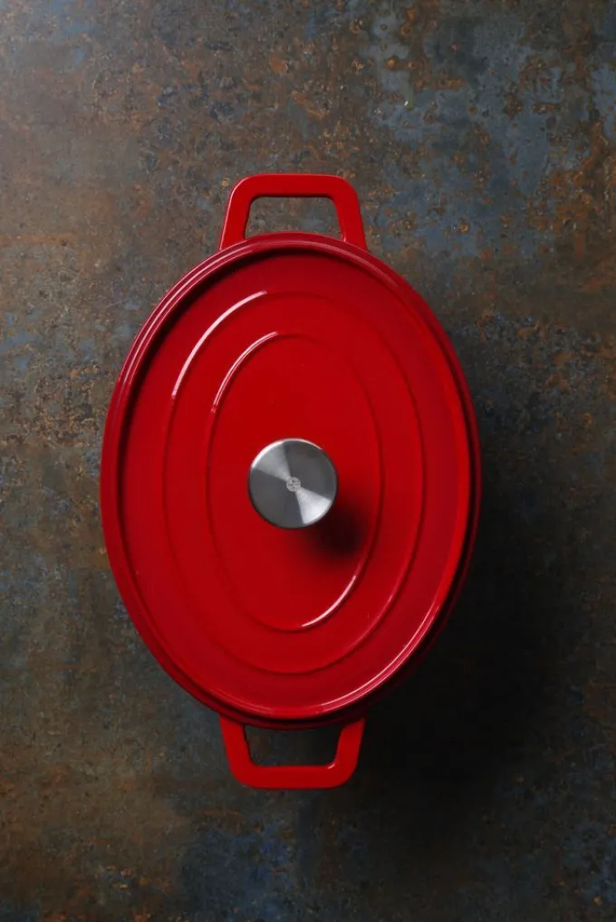Cocotte en Fonte Emaillée 4,4L Rouge - Hendi