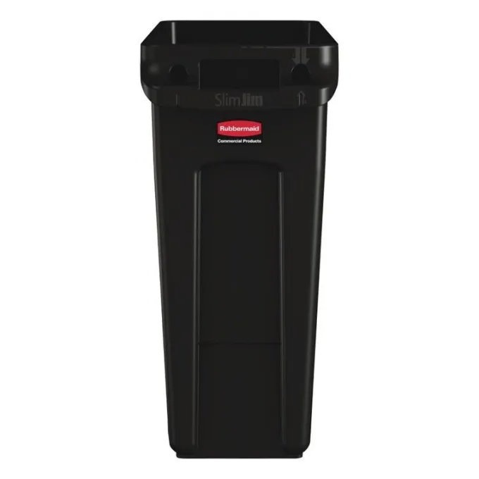 Collecteur de Recyclage Slim Jim Noir 60 L - Rubbermaid