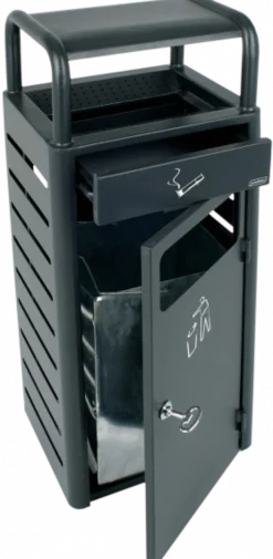 Combiné Collecteur de Déchets 20L avec Cendrier 2,3L - Probbax
