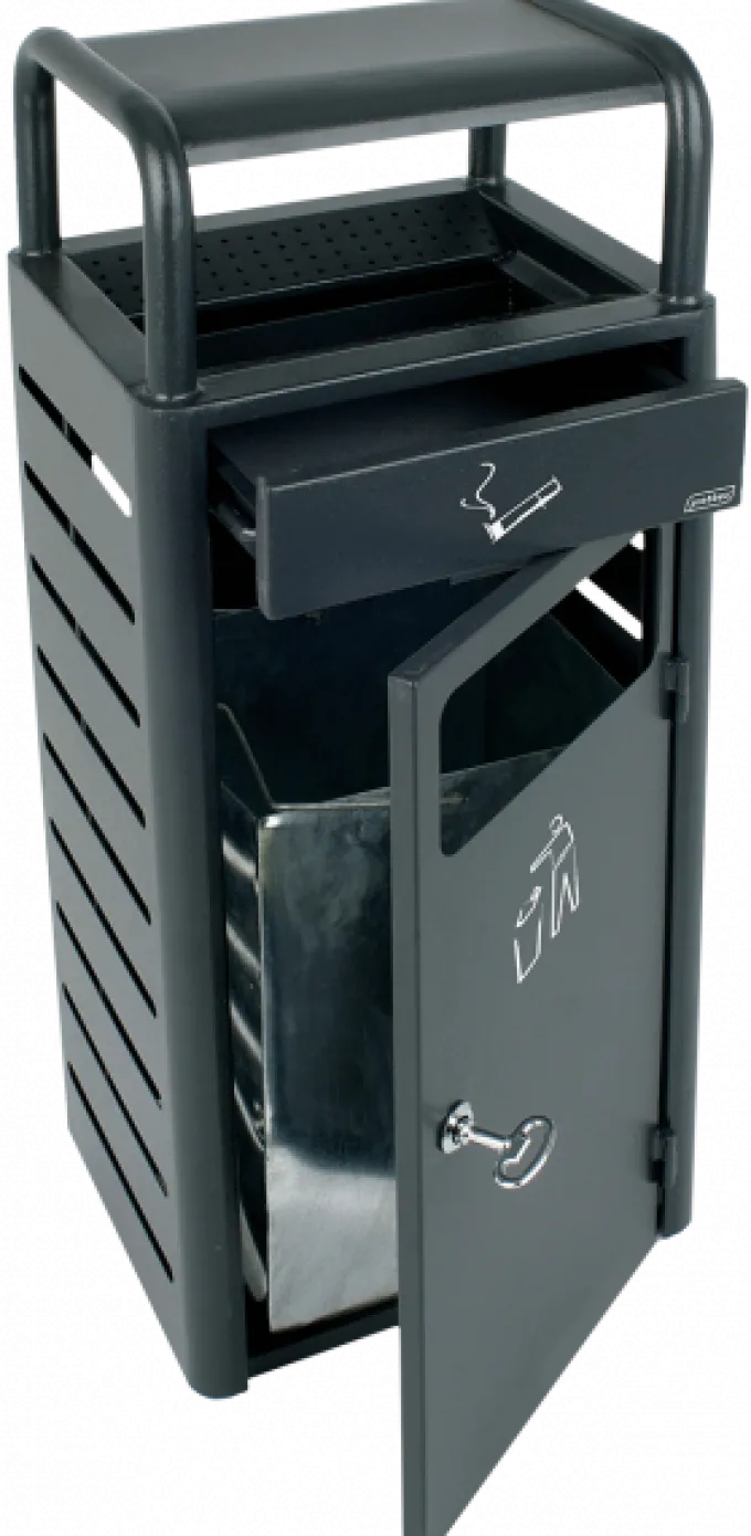 Combiné Collecteur de Déchets 20L avec Cendrier 2,3L - Probbax
