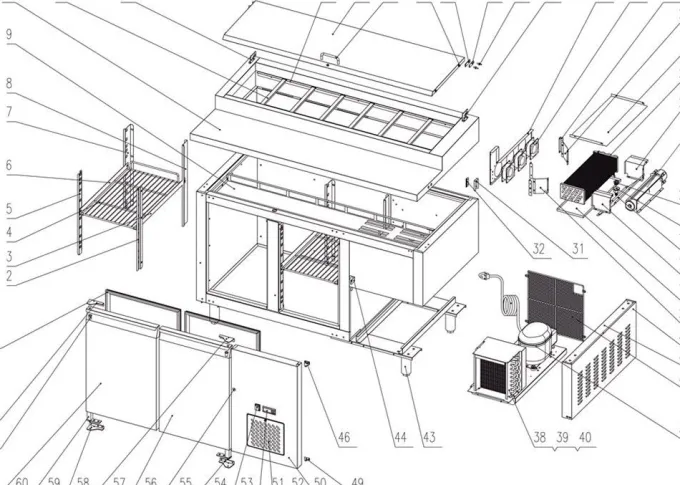 Comptoir de Préparation de Sandwich GN1/1 SS7200 - TEFCOLD