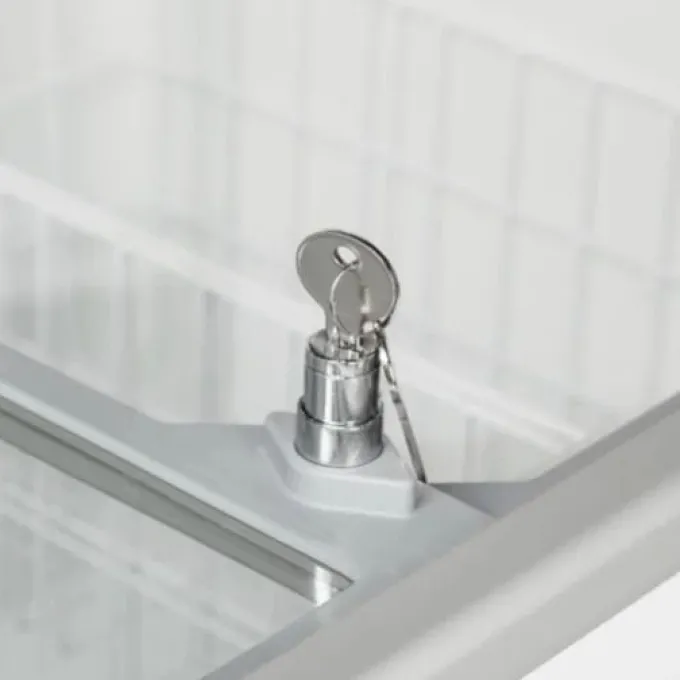 Congélateur coffre avec couvercles coulissants vitrés plats - 165 Litres - Tefcold
