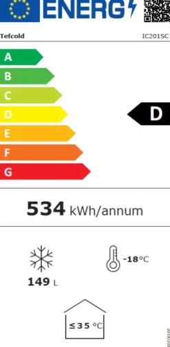 Congélateur coffre avec couvercles coulissants vitrés plats - 165 Litres - Tefcold