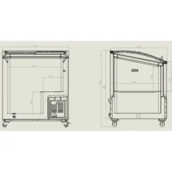 Congélateur Coffre Couvercle en Verre - 200 Litres - Combisteel