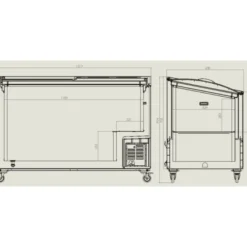 Congélateur Coffre Couvercle en Verre - 400 Litres - Combisteel