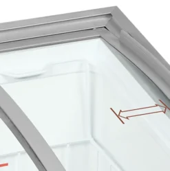 Congélateur coffre de Crème Glacée avec couvercles coulissants vitrés bombés 85 L - TEFCOLD