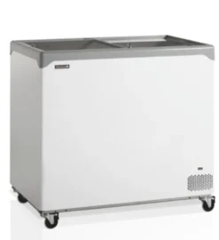 Congélateur coffre de crème glacée élégant avec couvercles coulissants vitrés plats 218 L - TEFCOLD