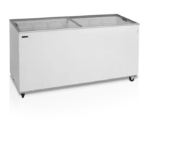 Congélateur coffre de Crème Glacée avec couvercles coulissants vitrés plats - 486 L - TEFCOLD