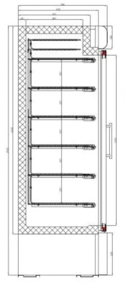 Congélateur porte vitrée - 578 Litres - Combisteel