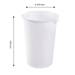 Conteneur alimentaire rond 35 L - blanc - Gilac