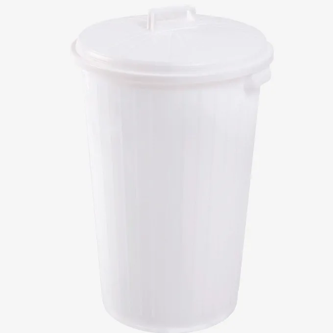 Conteneur alimentaire rond 35 L + couvercle - blanc - Gilac
