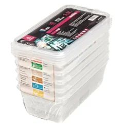 Conteneur de stockage avec couvercle - Bourgeat GN 1/3 - Lot de 5