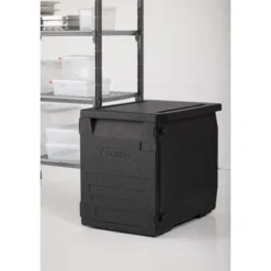 Conteneur isotherme EPP à chargement frontal avec 9 glissières - 126 litres - Cambro