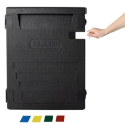 Conteneur isotherme EPP à chargement frontal avec 9 glissières - 126 litres - Cambro