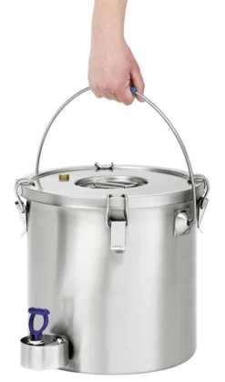 Conteneur Isotherme Professionnel CNS 18/10 avec Robinet - 20 L - Bartscher